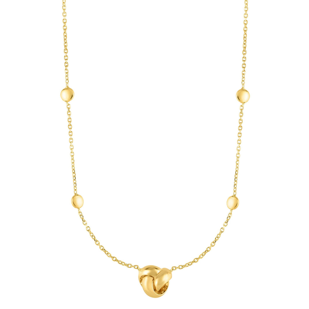 14k Gold Polished Love Knot Necklace Kevin Jewelers