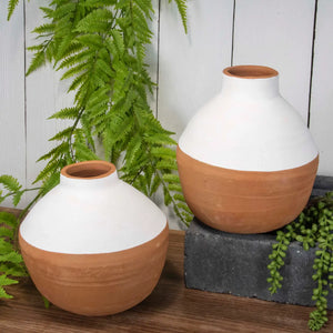 Azi Vase White Tall - Blue Windows