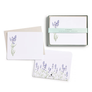 Lavender Boxed Flat Notes - Blue Windows