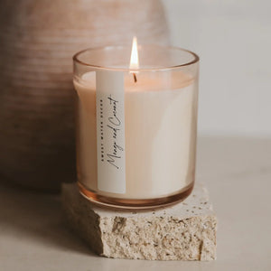 Mango and Coconut Tinted Glass Candle - Blue Windows