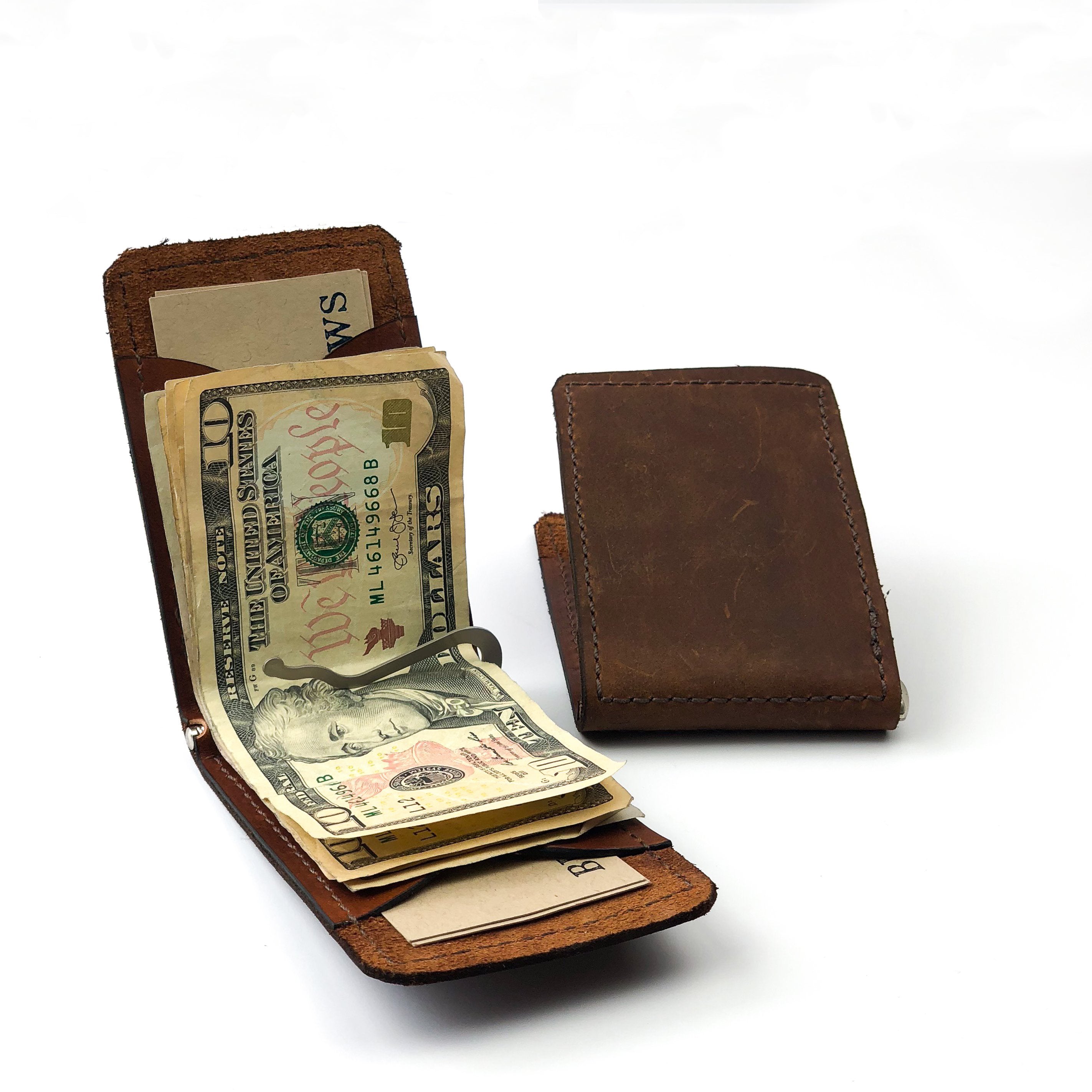 leather money clip