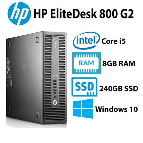 HP EliteDesk 800 G2 Refurbished (SFF) Quad-Core Desktop PC