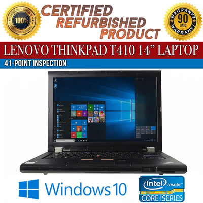 heldig Isaac trompet Lenovo ThinkPad T410 Laptop | Intel Core i7-620M @ 2.66GHz, 8GB RAM, 256GB  SSD, VGA , DisplayPort, 1Gb Ethernet, DVD-RW, VGA, DisplayPort, Grade A  Refurbished - 1 Year Warranty | Refurbish Canada 