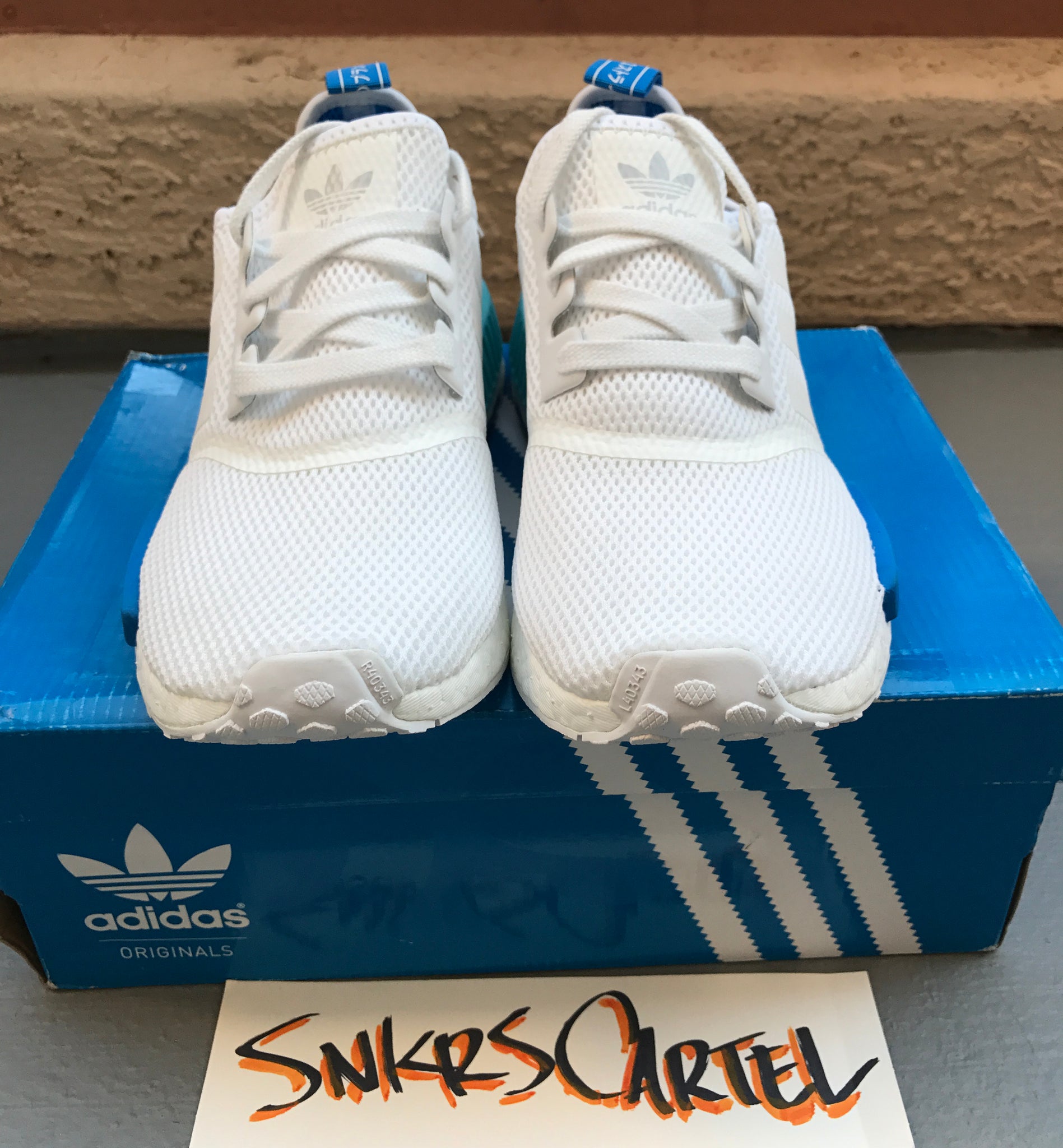 Adidas Womens NMD R1 White Blue Glow S75235 – Snkrs Cartel