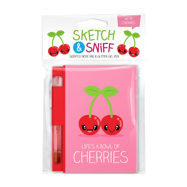 Sketch & Sniff Note Pads w/gel pen Cherry