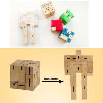 wooden robot puzzle