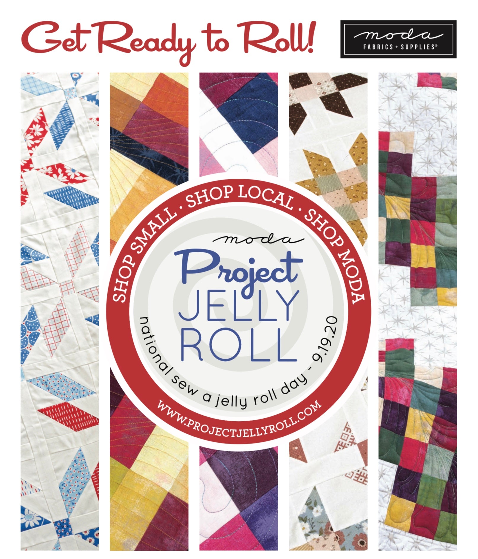 Jelly Roll Sew Day 2020 - Free Patterns from Moda