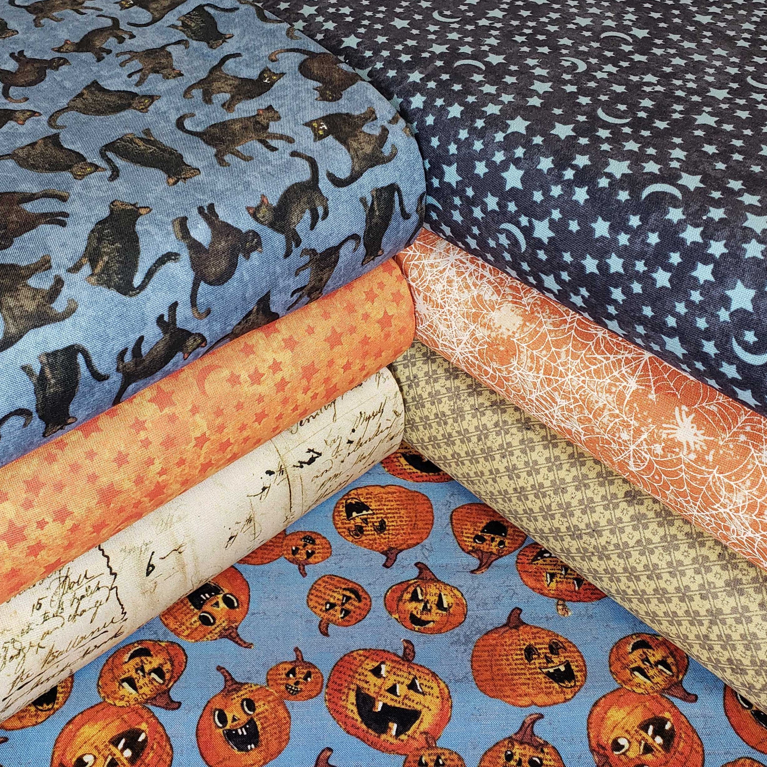 Halloween Fabric Polkadot Fabric Witchypoo Fabric Orange -  Israel