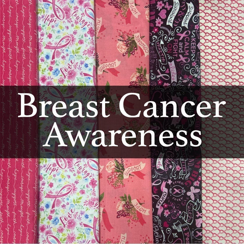 Breast Cancer Awareness FLANNEL material by the yard 100% Cotton