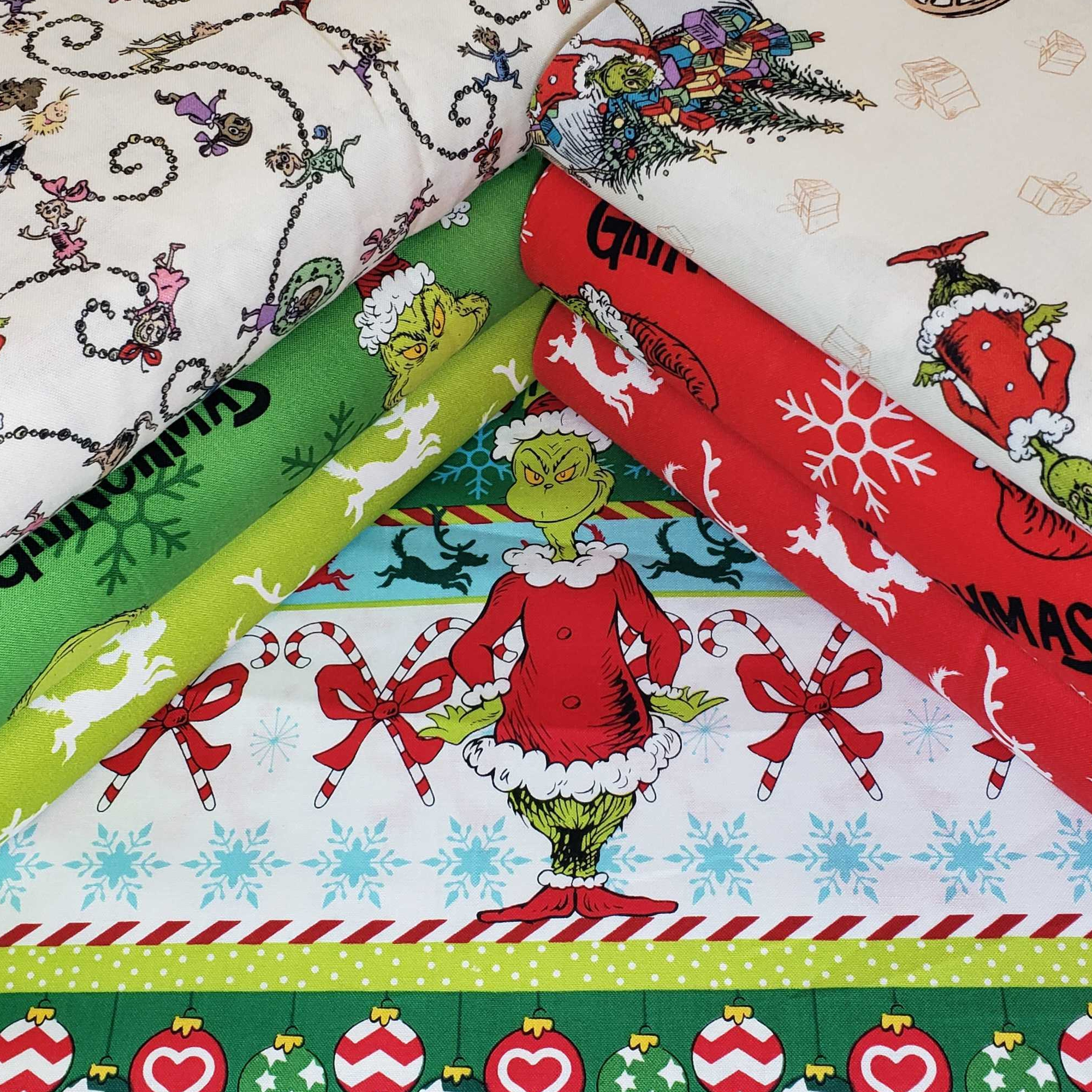 Dr. Seuss How the Grinch Stole Christmas Holiday Fabric by Dr