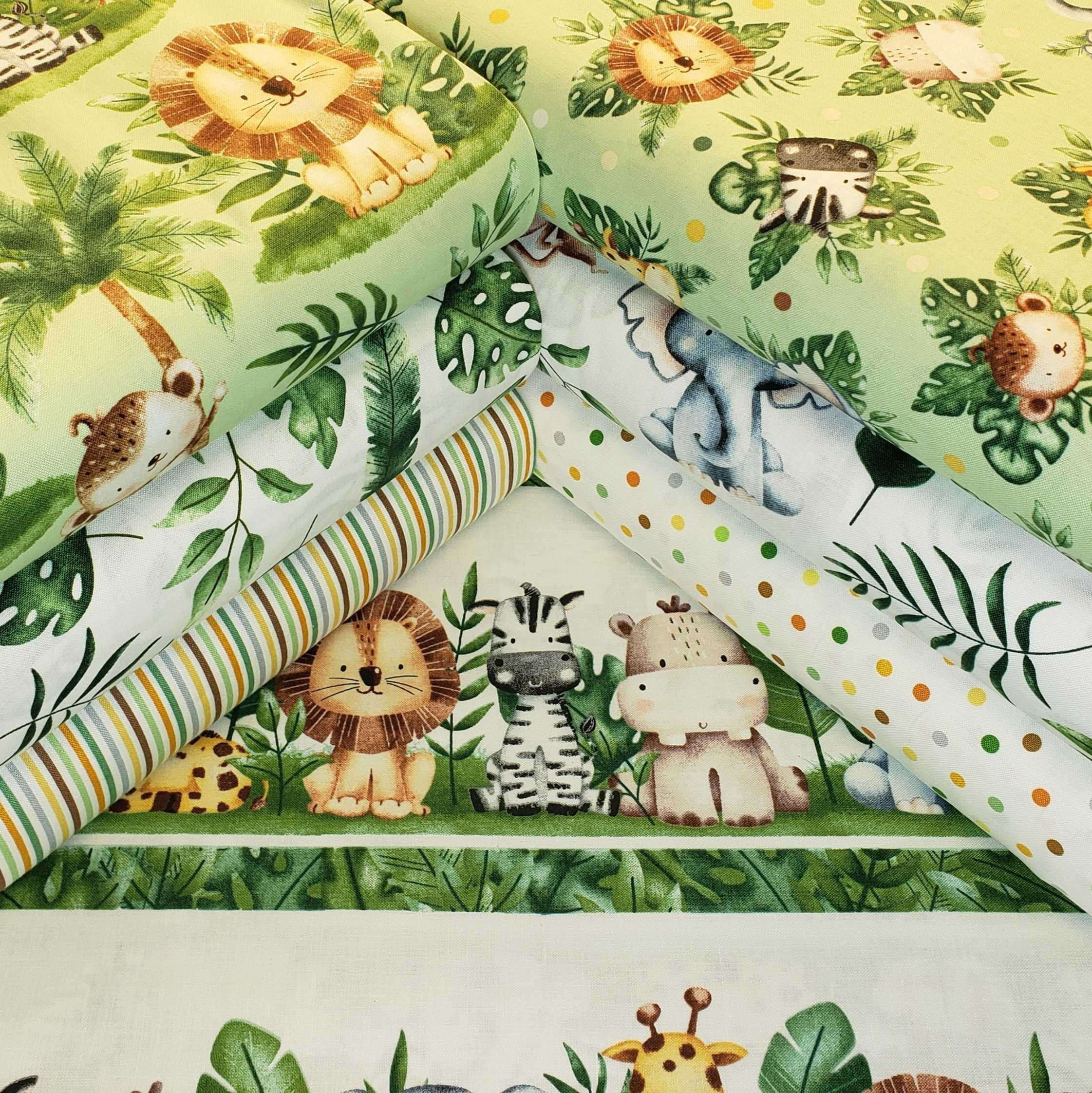 Safari Animals Pre-quilted Baby Panel 13