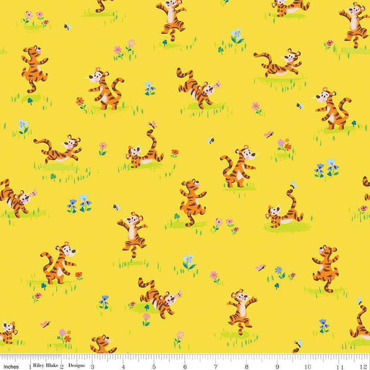 100 Aker Woods Yellow Tigger Bounce Fabric-Riley Blake Fabrics-My Favorite Quilt Store