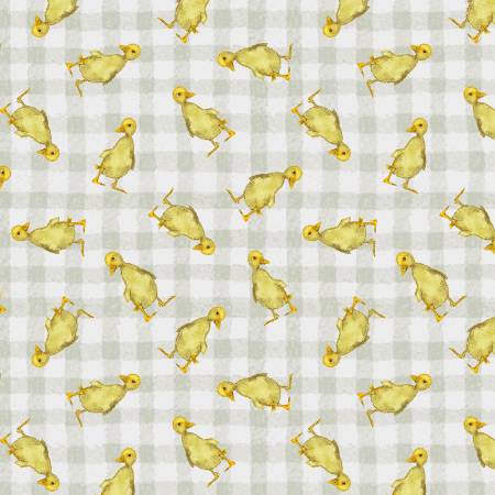 A Beautiful Day Beige Baby Chicks Allover Fabric-Henry Glass Fabrics-My Favorite Quilt Store