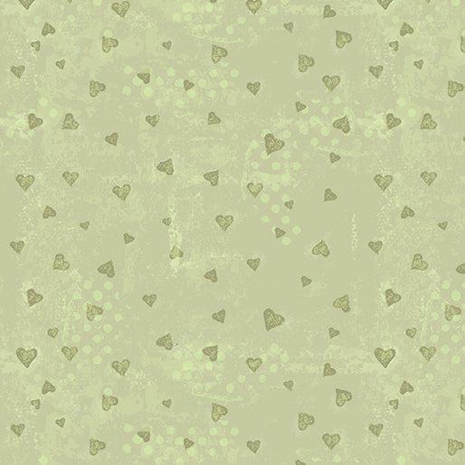 A Heart Led Life Lime Tonal Hearts Fabric-Benartex Fabrics-My Favorite Quilt Store