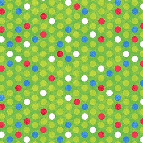 A Jolly Good Time Green Large Dots Fabric-Studio e Fabrics-My Favorite Quilt Store