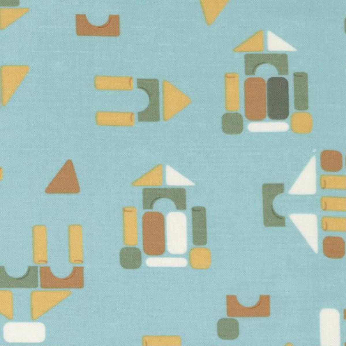 ABC XYZ Aqua Wood Blocks Fabric – End of Bolt – 15″ × 44/45″-Moda Fabrics-My Favorite Quilt Store