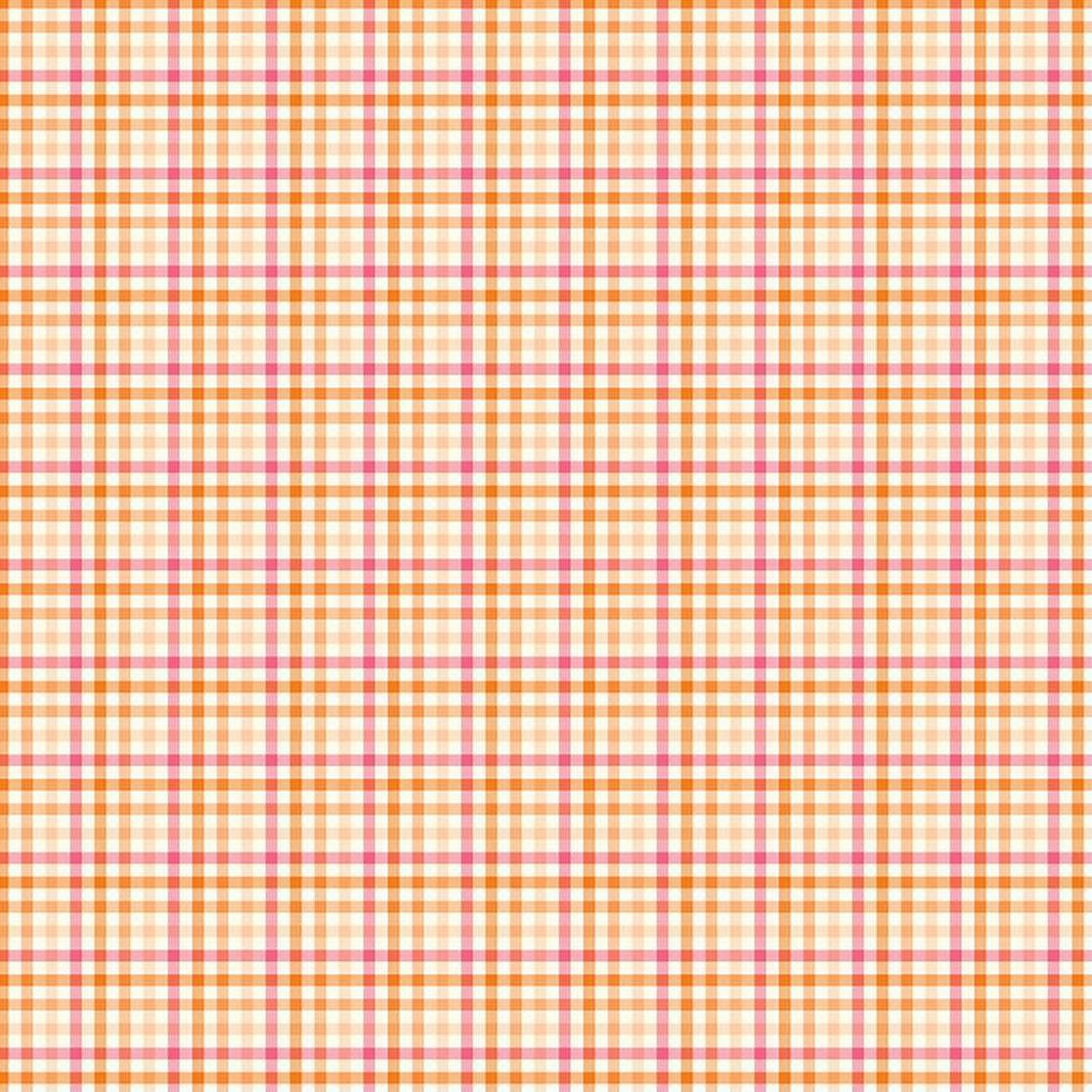 Adel in Summer Orange Plaid Fabric-Riley Blake Fabrics-My Favorite Quilt Store