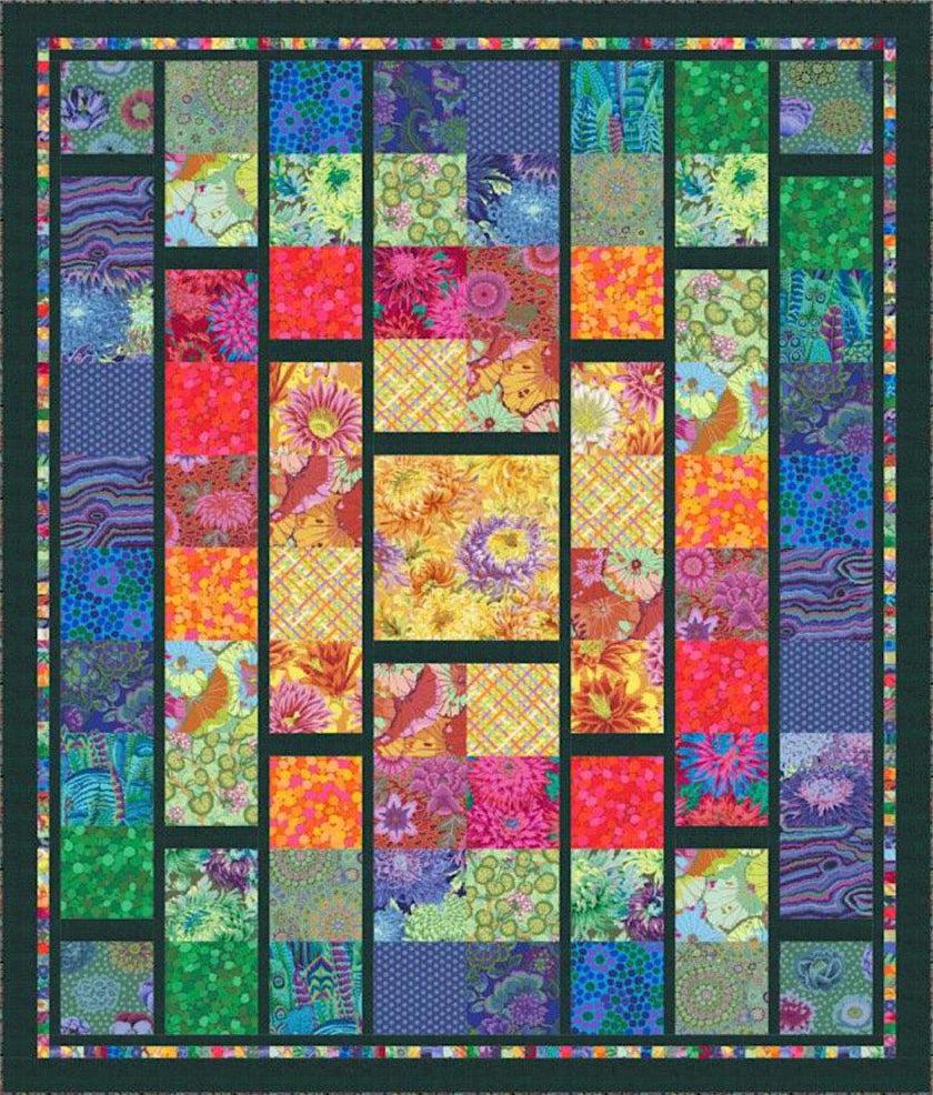 All Boxed In Kaffe Rainbow Colorway Quilt Kit-Free Spirit Fabrics-My Favorite Quilt Store