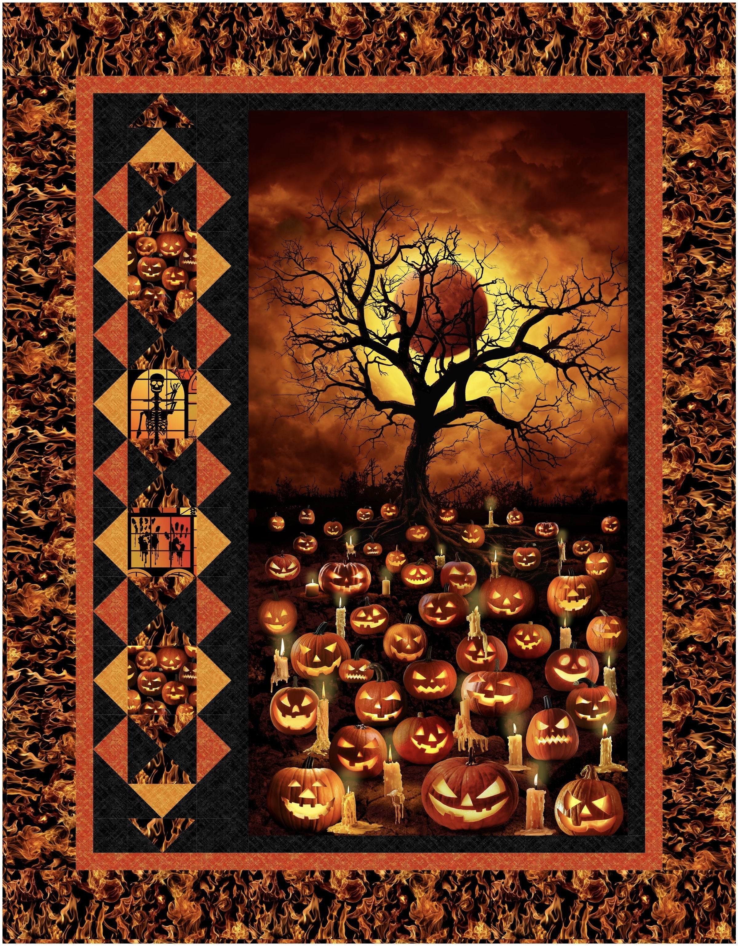 All Hallow's Eve Family Album Quilt Kit-Timeless Treasures-My Favorite Quilt Store