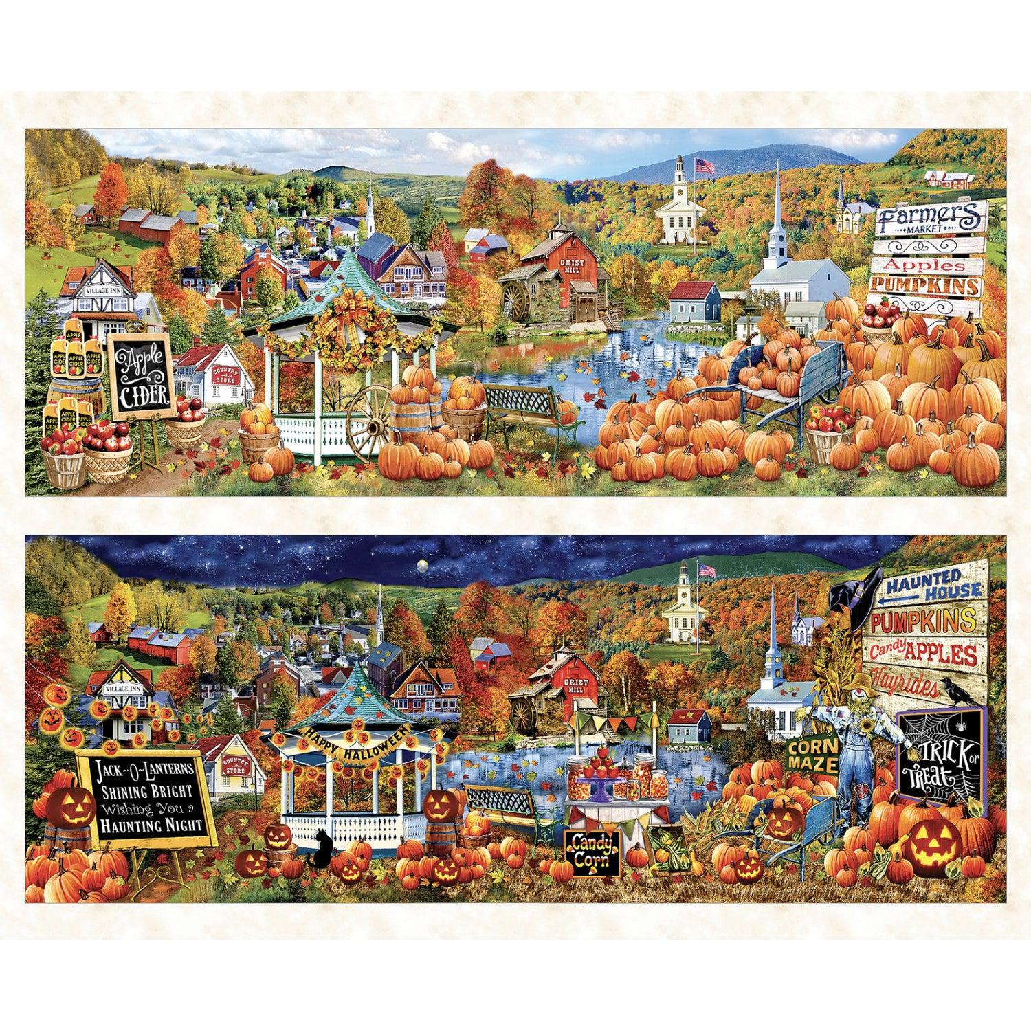 All Seasons Multi Fall Pillow Panel 36"-Benartex Fabrics-My Favorite Quilt Store