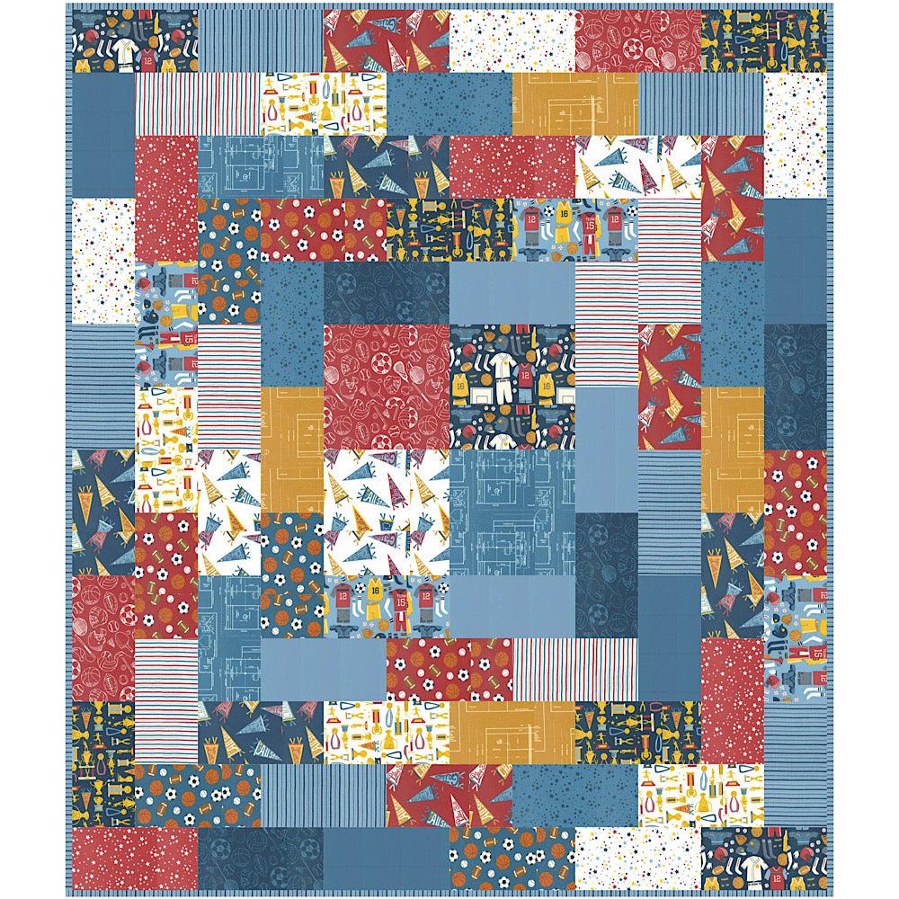 All Star Let's Cheer Quilt Kit-Moda Fabrics-My Favorite Quilt Store