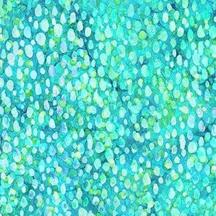 Allure Aqua Watercolor Rain Dots Fabric