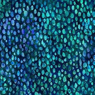 Allure Dark Blue Watercolor Rain Dots Fabric