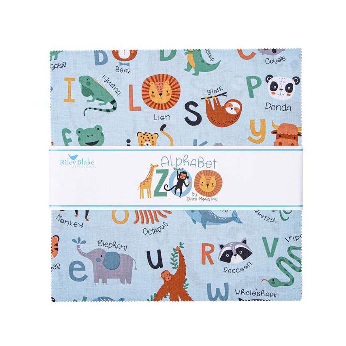 Alphabet Zoo 10" Layer Cake-Riley Blake Fabrics-My Favorite Quilt Store