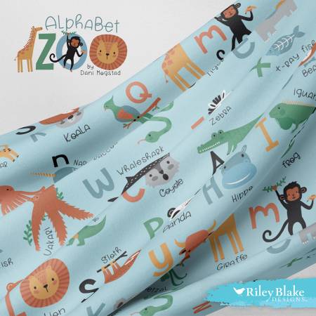 Alphabet Zoo 10" Layer Cake-Riley Blake Fabrics-My Favorite Quilt Store