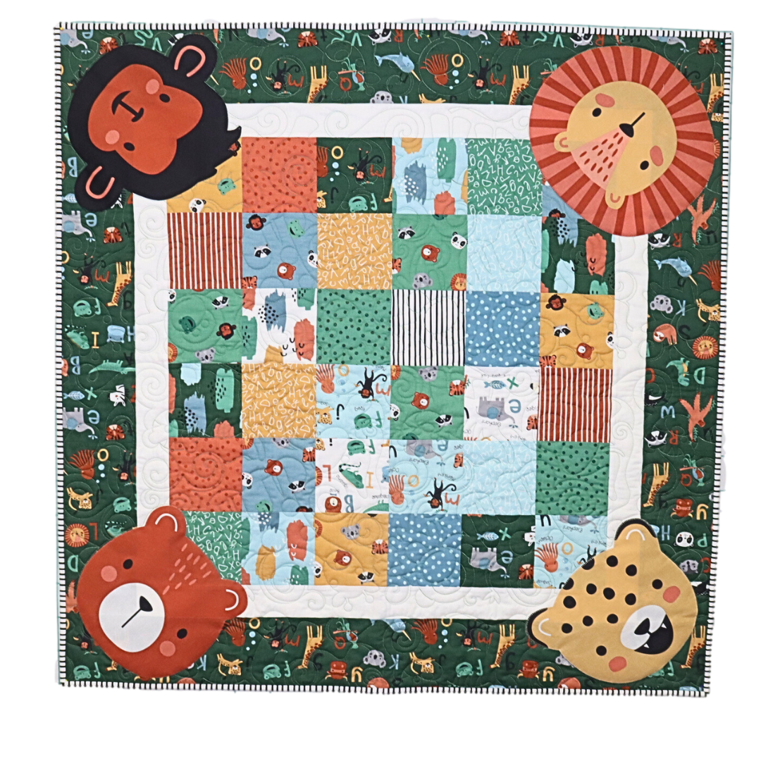 Alphabet Zoo Patchwork Animal Quilt Kit-Riley Blake Fabrics-My Favorite Quilt Store