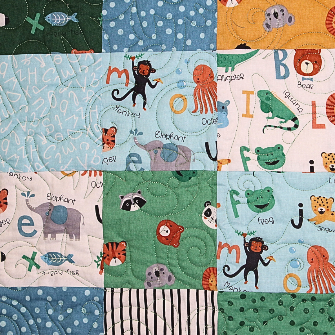 Alphabet Zoo Patchwork Animal Quilt Kit-Riley Blake Fabrics-My Favorite Quilt Store