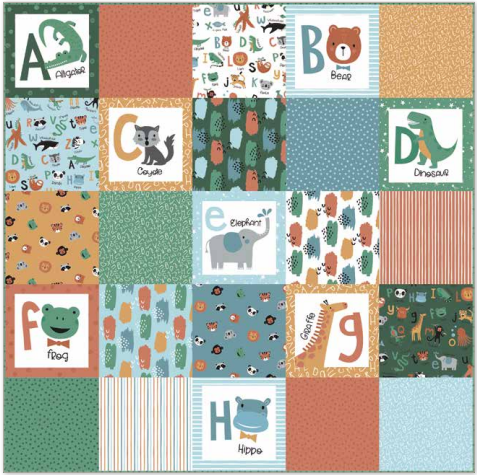 Alphabet Zoo Patchwork Fun Quilt Kit