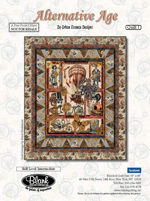 Alternative Age Steampunk Panel Quilt Pattern-Blank Quilting Corporation-My Favorite Quilt Store