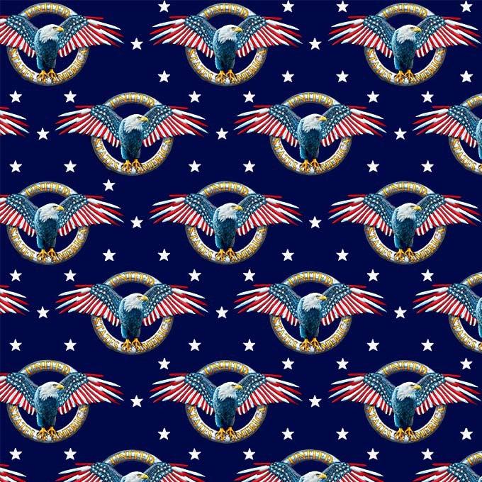 America The Beautiful Navy American Eagles Fabric