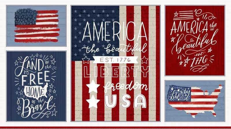 America The Beautiful Panel 24"-P & B Textiles-My Favorite Quilt Store