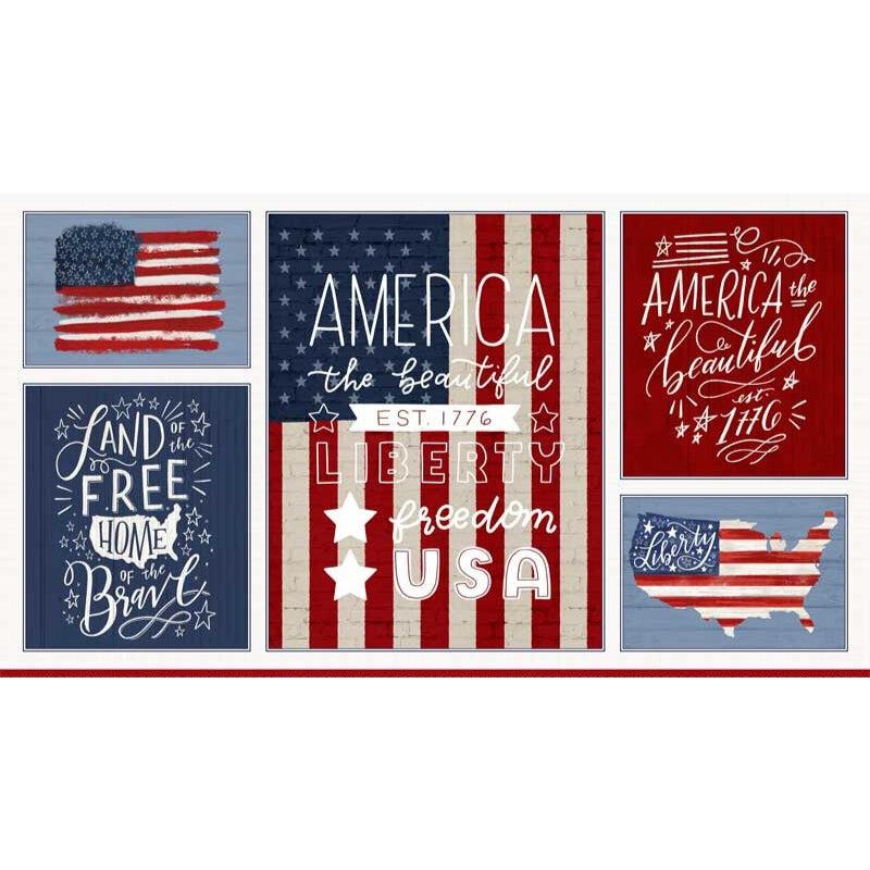 America The Beautiful Panel 24"-P & B Textiles-My Favorite Quilt Store