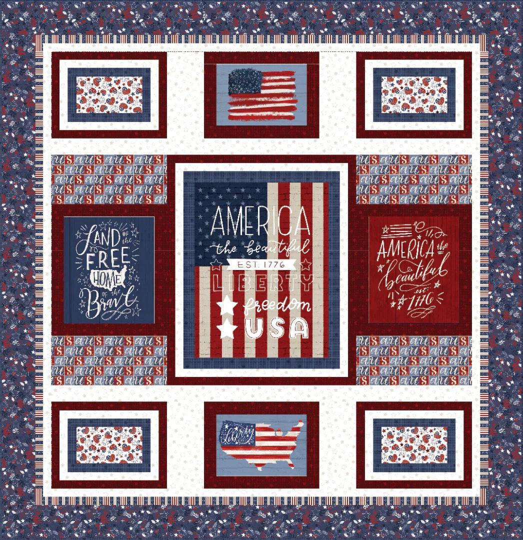 America the Beautiful Quilt 2 Pattern - Free Digital Download-P & B Textiles-My Favorite Quilt Store