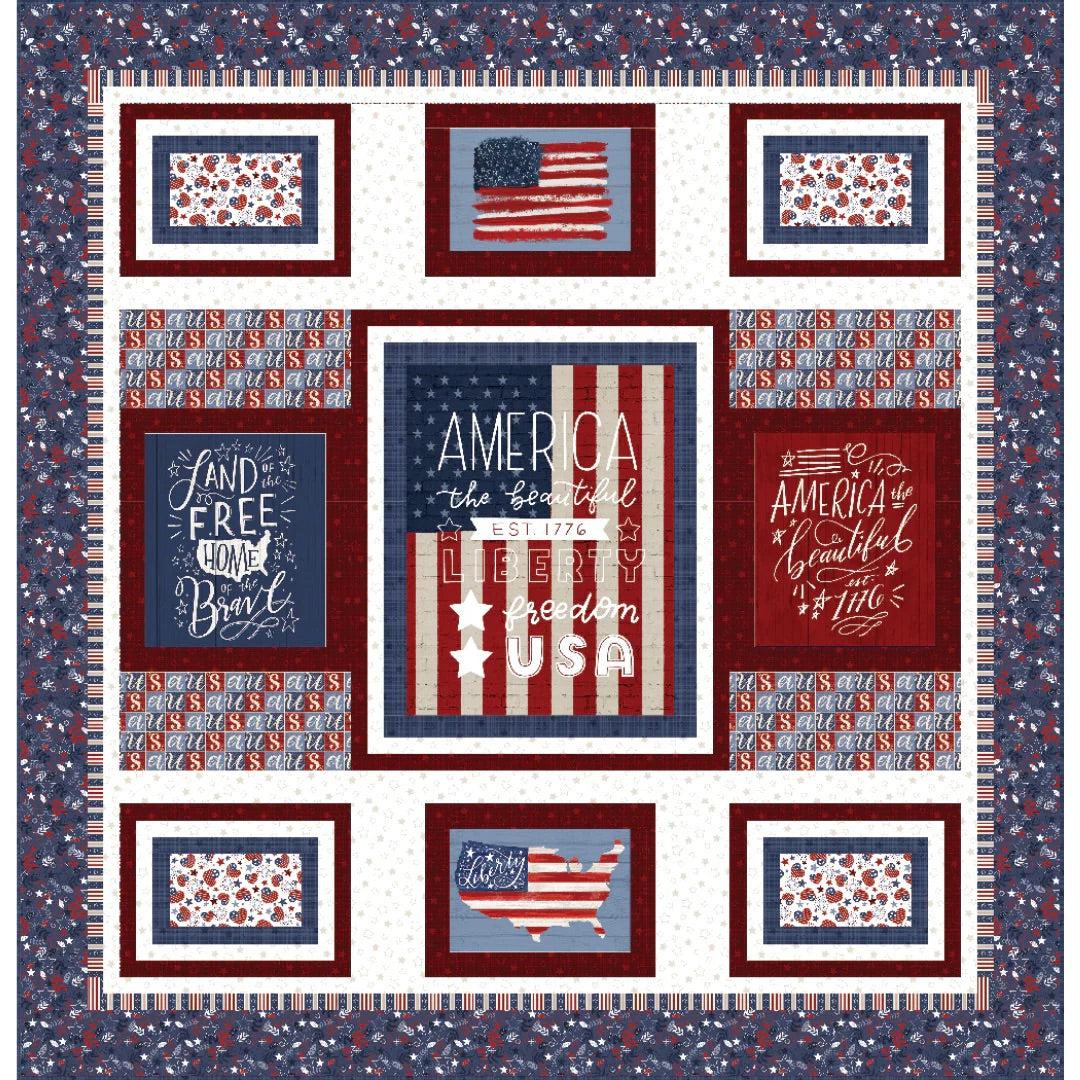 America the Beautiful Quilt 2 Pattern - Free Digital Download-P & B Textiles-My Favorite Quilt Store