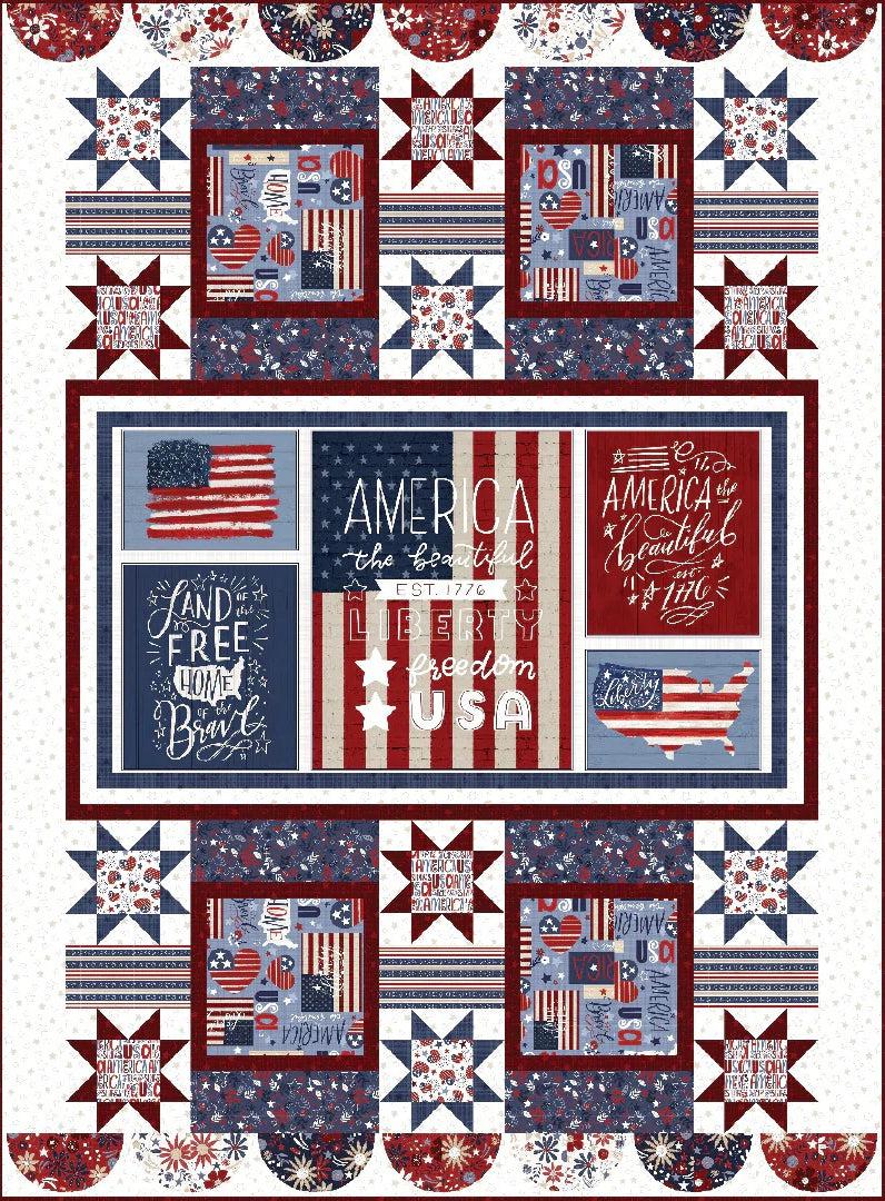 America the Beautiful Quilt Pattern - Free Digital Download-P & B Textiles-My Favorite Quilt Store