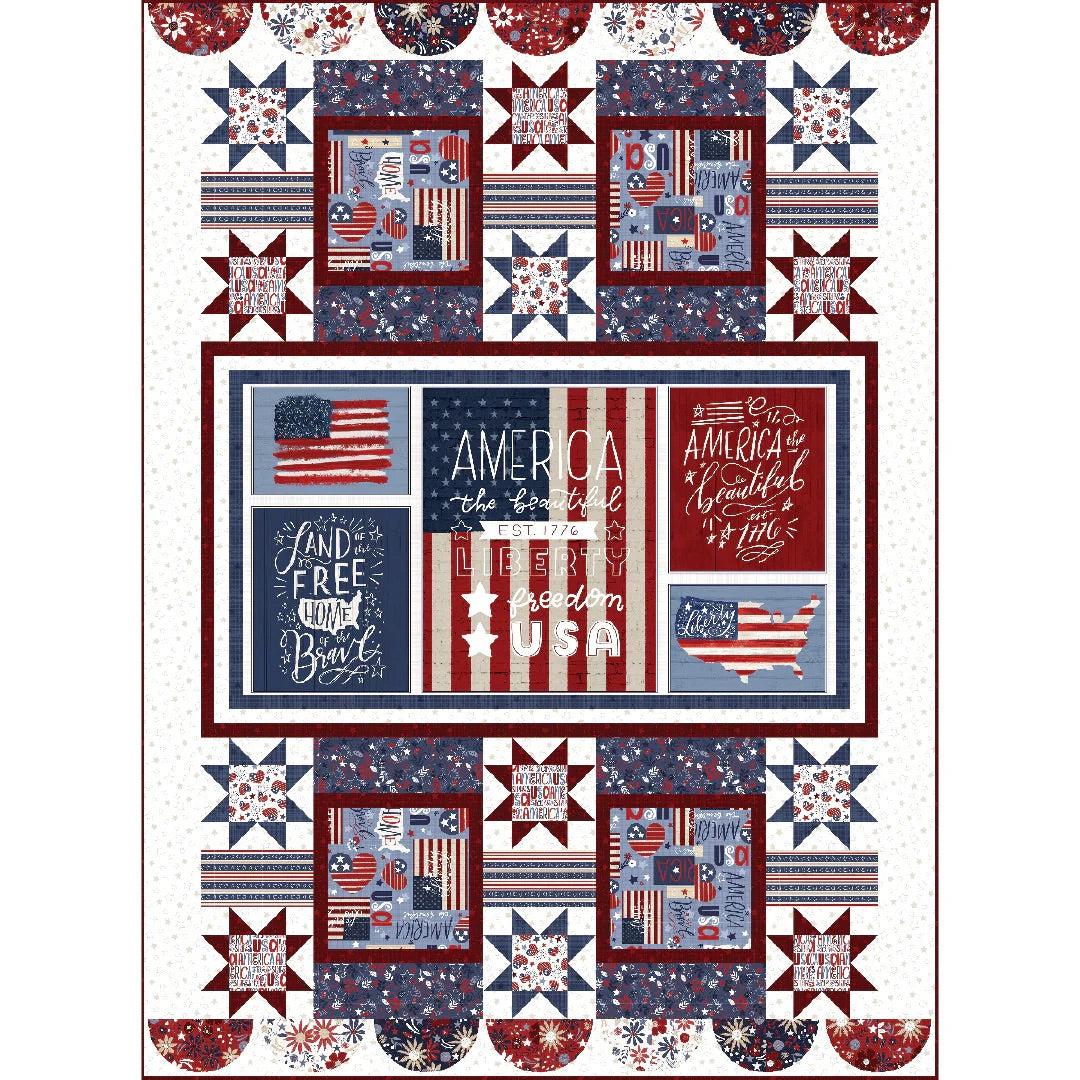 America the Beautiful Quilt Pattern - Free Digital Download-P & B Textiles-My Favorite Quilt Store