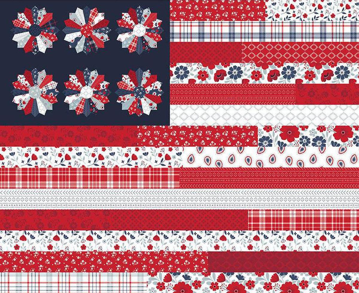 American Beauty Multi Flag 36" Panel-Riley Blake Fabrics-My Favorite Quilt Store