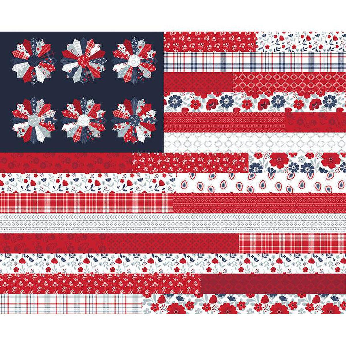 American Beauty Multi Flag 36" Panel-Riley Blake Fabrics-My Favorite Quilt Store