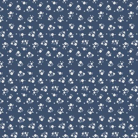 American Beauty Navy Ditsy Fabric