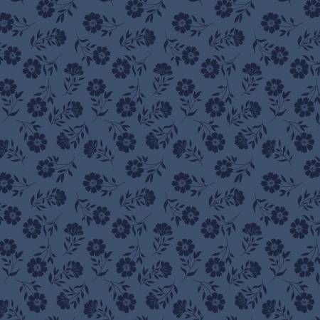 American Beauty Navy Tonal Fabric