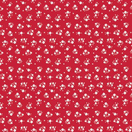 American Beauty Red Ditsy Fabric-Riley Blake Fabrics-My Favorite Quilt Store