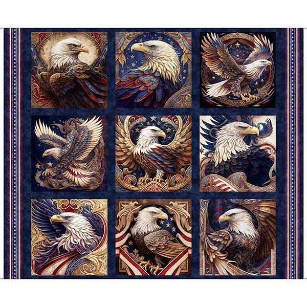 American Spirit Navy Patriotic Eagle Patch 36" Panel