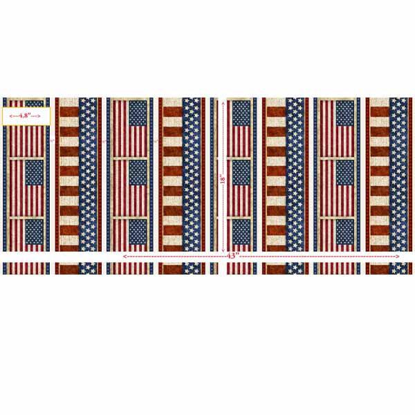 American Spirit Red Flag Stripe Fabric-QT Fabrics-My Favorite Quilt Store