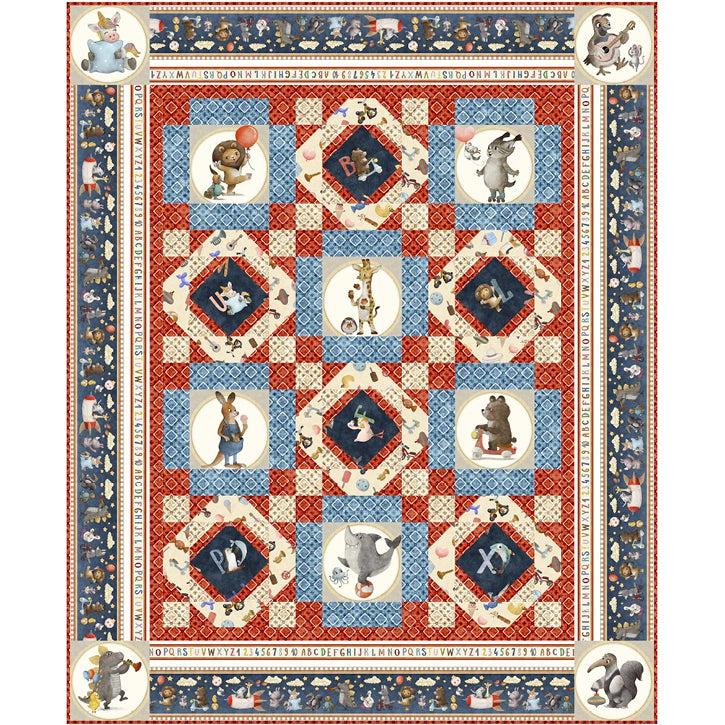 Animal Alphabet Quilt Kit-QT Fabrics-My Favorite Quilt Store