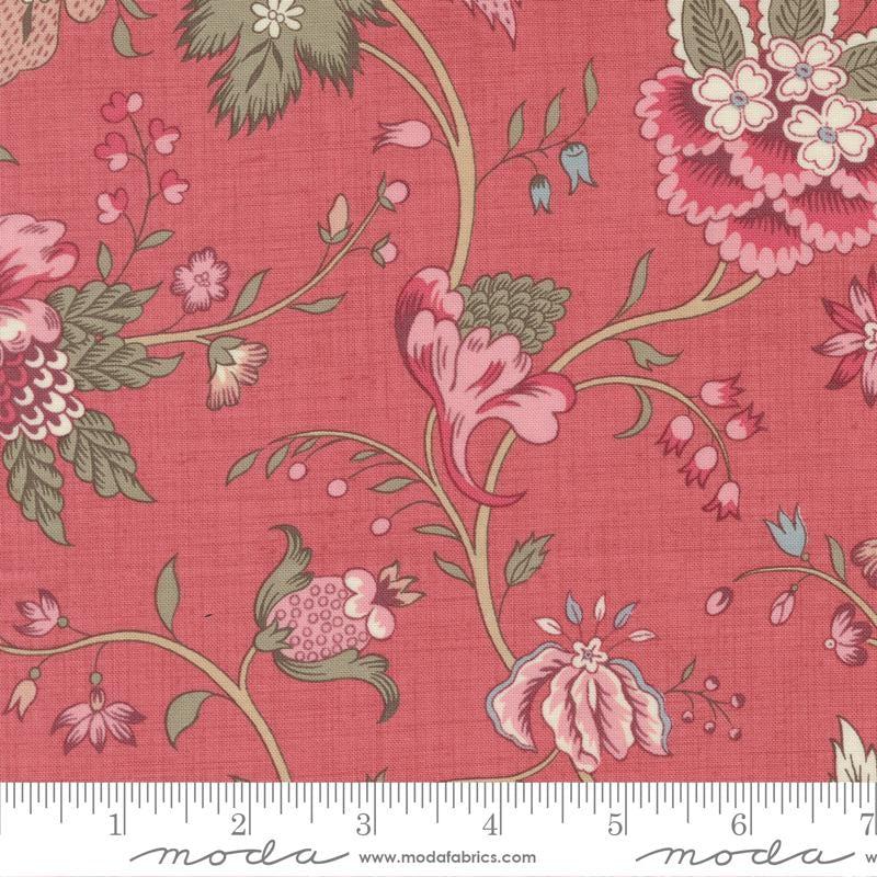Antoinette Faded Red Cecile Florals Fabric-Moda Fabrics-My Favorite Quilt Store
