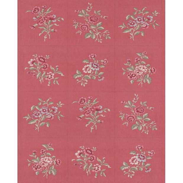 Antoinette Faded Red Floral 36" Panel